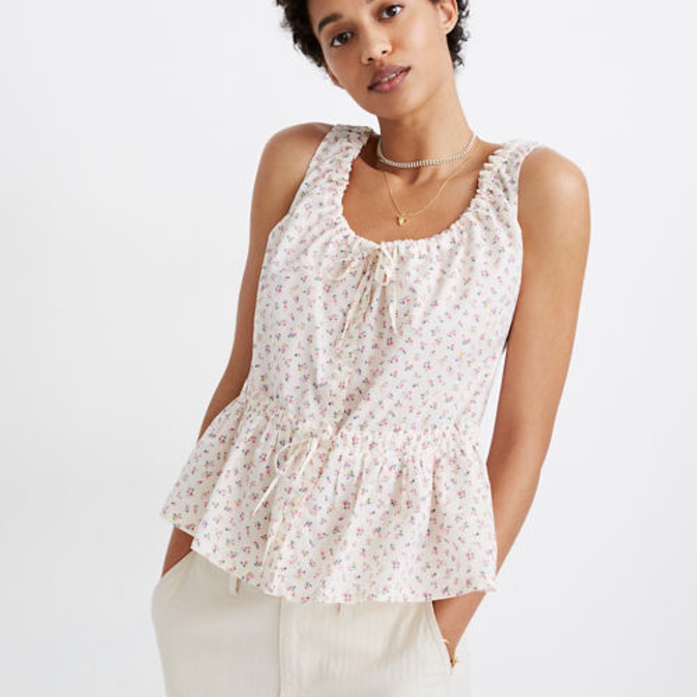 MADEWELL floral top size M